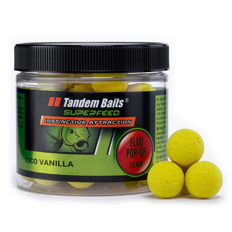 Tandem Baits Fluo Pop-up Kokosowa Wanilia 16mm  -45877
