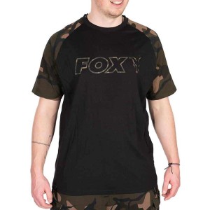 Fox Camo Outline Print Black T-Shirt M