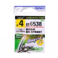Owner Haczyki 56538 Worm BH-Sproat black 6-37451