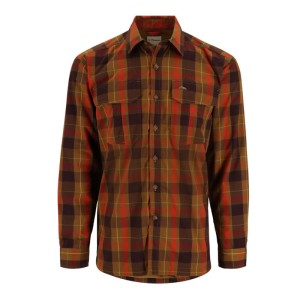 Simms ColdWeather Shirt Bronzeback Logan Plaid XL