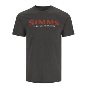 Simms Logo T-shirt Simms Orange/Charcoal XL