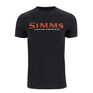 Simms Logo T-Shirt Dark Gunmetal Heather XL