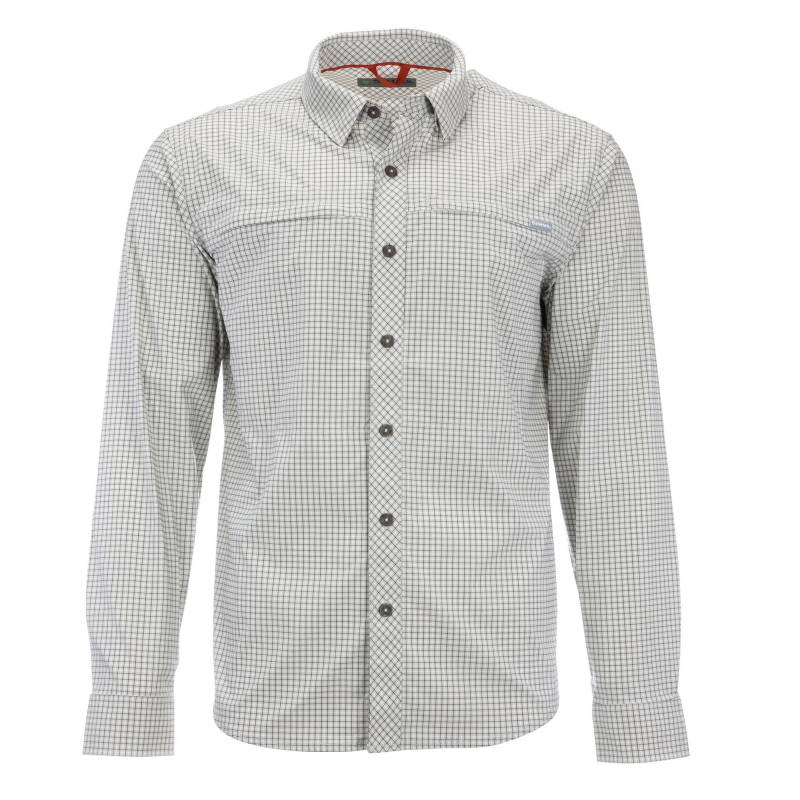 Simms Bugstopper Shirt Sterling Morada Plaid L-34541