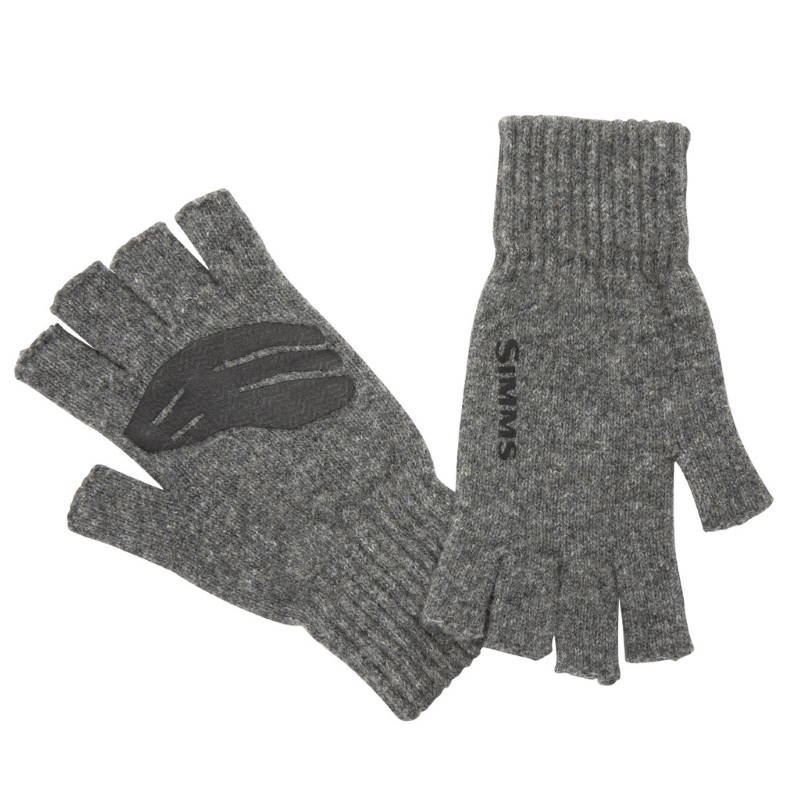 Simms Wool Half Finger Glove Steel S/M-26012