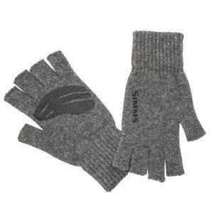 Simms Wool Half Finger Glove Steel S/M