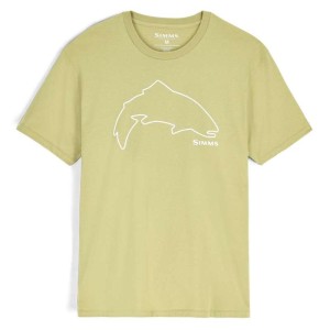 Simms Trout Outline T-Shirt Tent Green M