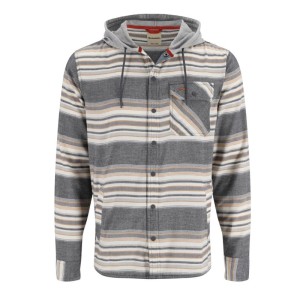 Simms Santee Flannel Hoody Black/Slate Blanket S