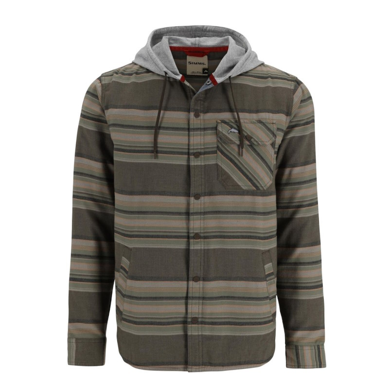 Simms Santee Flannel Hoody Hickory/Dolomite S-62325