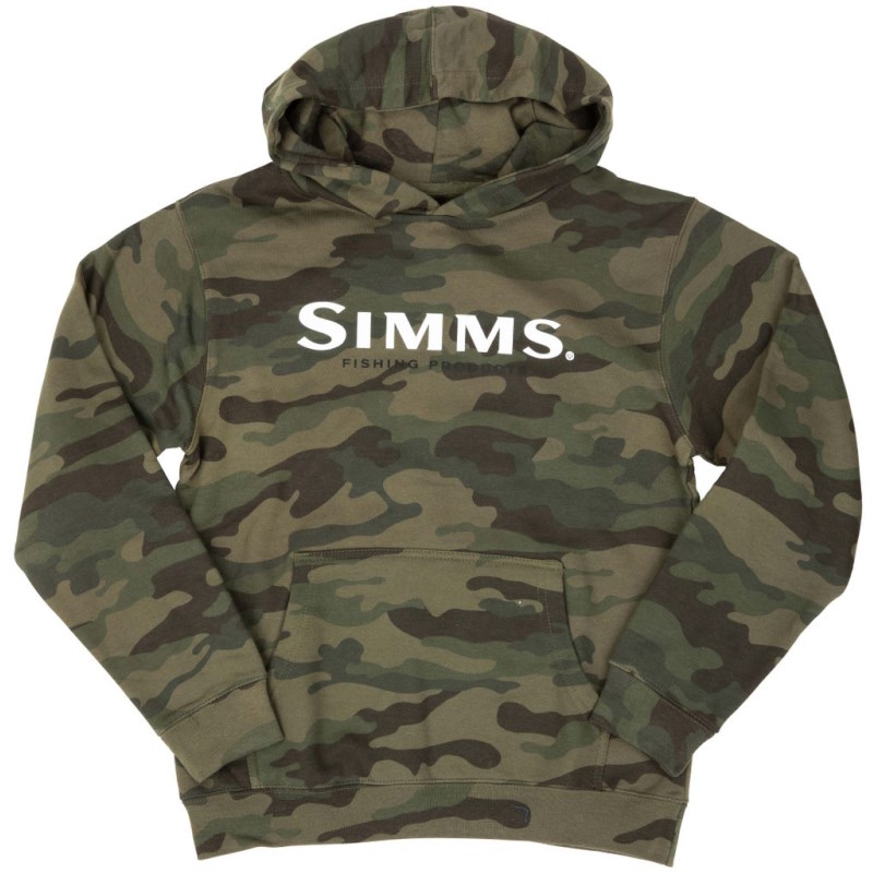 Simms Kid's Simms Logo Hoody Woodland Camo S-58786