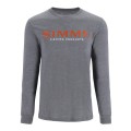 Simms Logo Shirt LS Athletic Heather L-58913