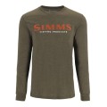 Simms Logo Shirt LS Loden Heather S-62246