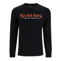 Simms Logo Shirt LS Jet Black S-58954