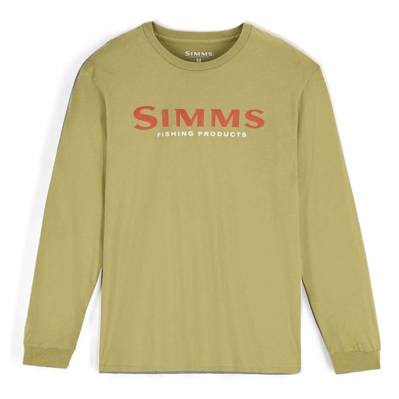 Simms Logo Shirt LS Tent Green XL-60859
