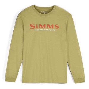 Simms Logo Shirt LS Tent Green XXL