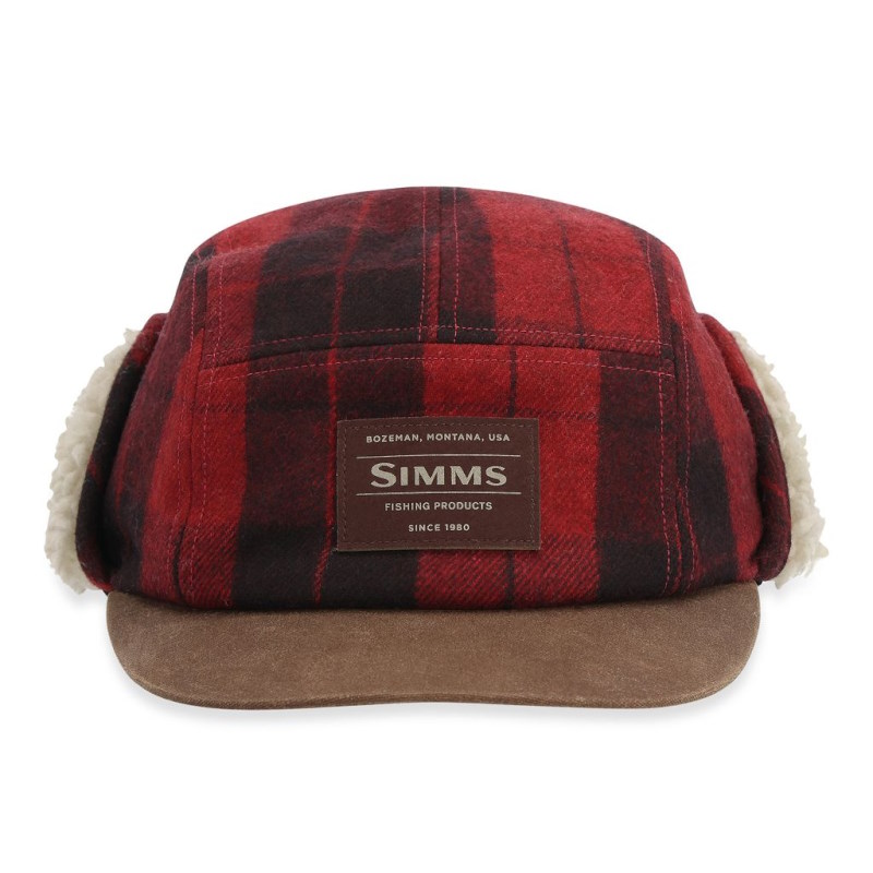 Simms Coldweather Cap Red Buffalo Plaid L/XL-56769