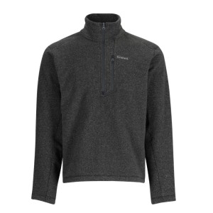 Simms Rivershed Half Zip Black Heather S