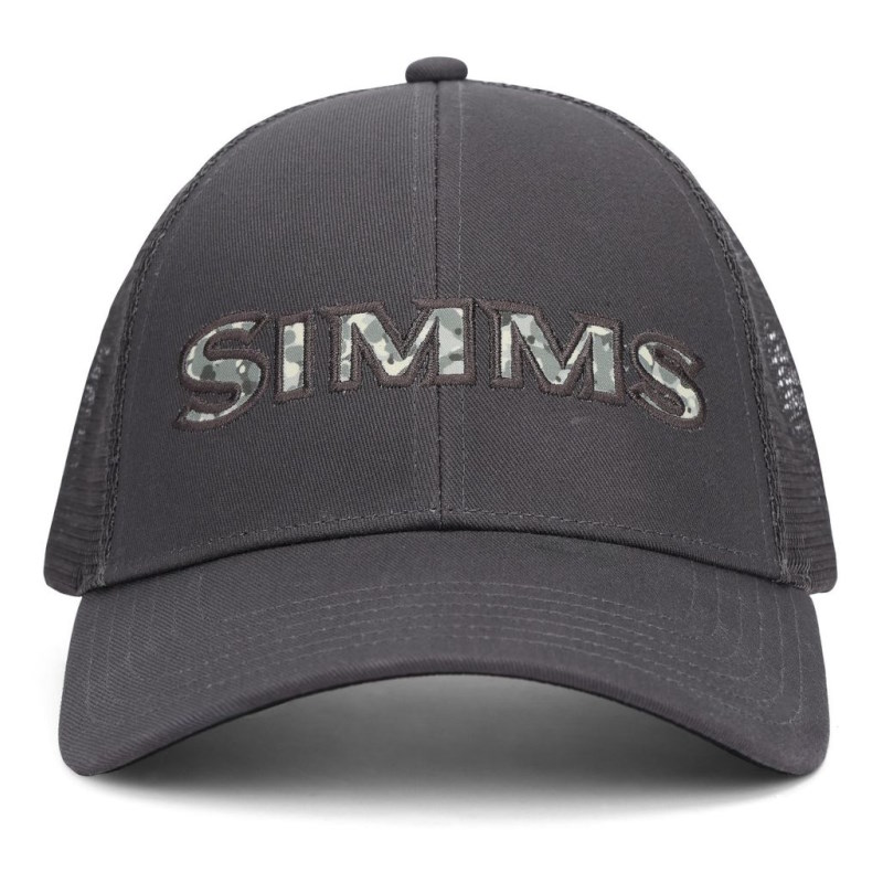 Simms Single Haul Trucker Back Eddy Camo Slate-55555