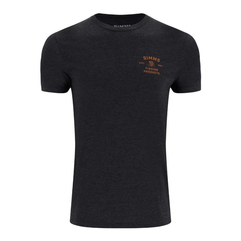 Simms Stacked Bass T-Shirt Charcoal Heather S-63787