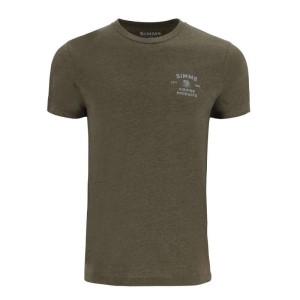 Simms Stacked Bass T-Shirt Military Heather 3XL