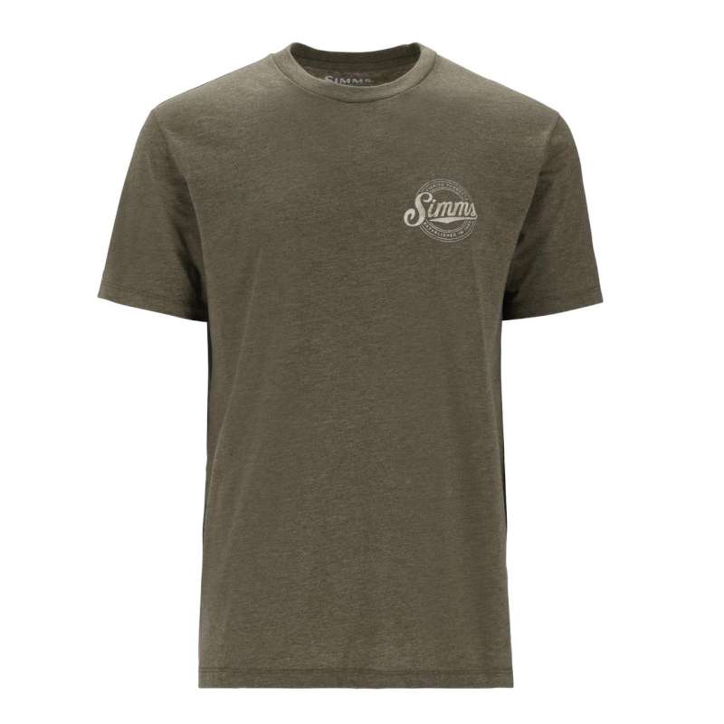 Simms Circle Lockup T-Shirt Military Heather XXL-63813