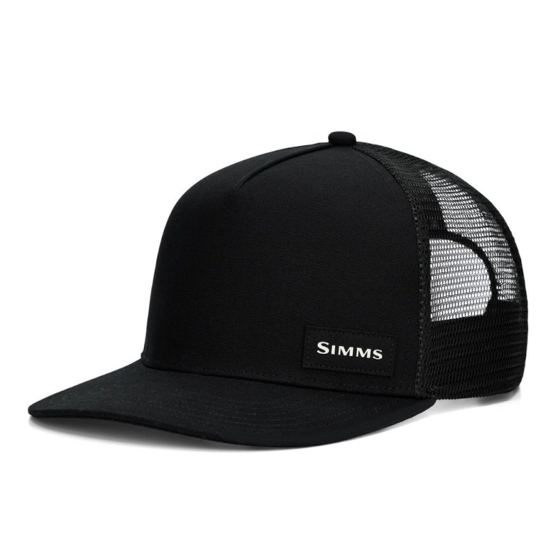 Simms High Crown Flatbill Black -60731