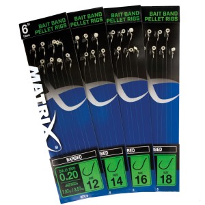 Matrix Bait Band Pellet Rigs 8szt. 15cm 0.18mm 16
