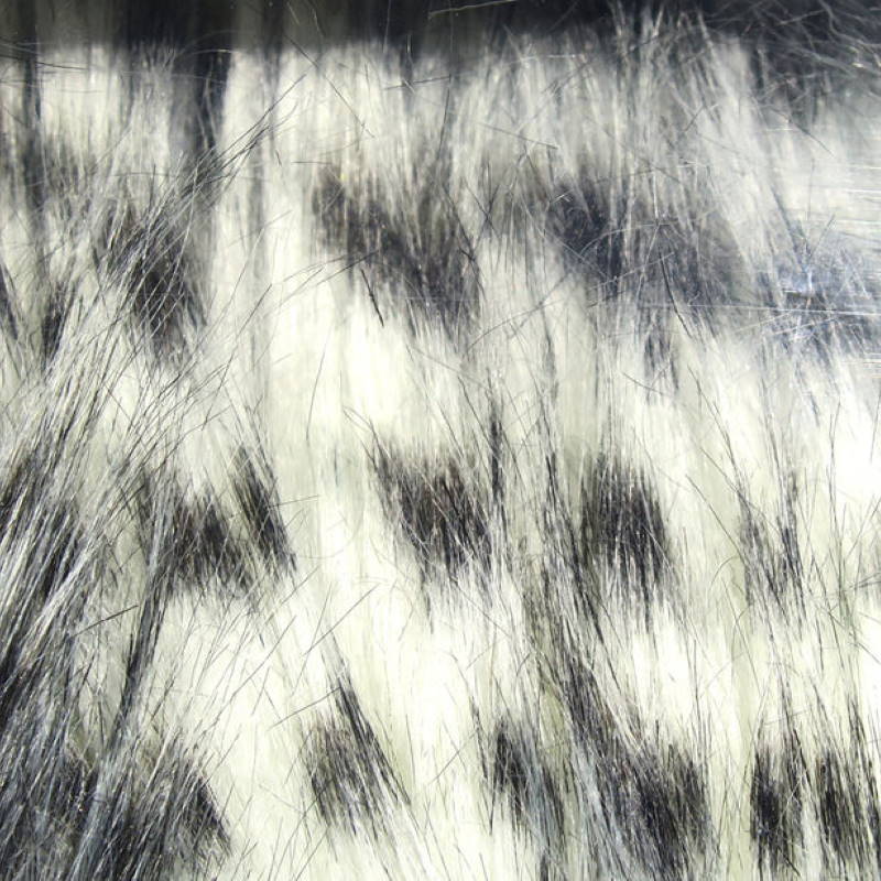 Hareline Barred Pseudo Hair #377 White-23667