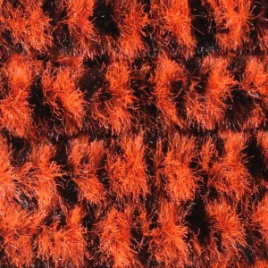 Hareline Variegated Chenille Med #137 Fl Orng/Blac