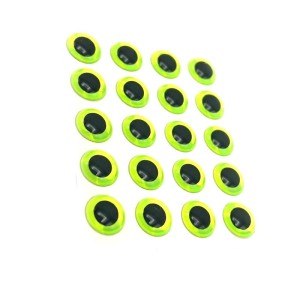 Hareline 3D Holographic Eyes 5/32 Yellow #383