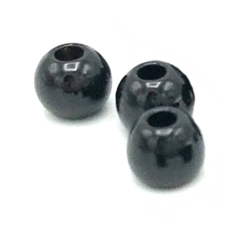 Hareline Tungsten Beads #196 Jet Black 5.5mm-24452