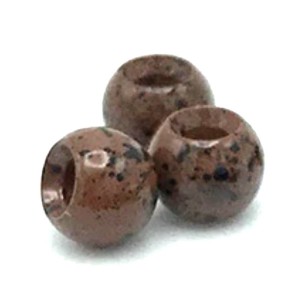 Hareline Tungsten Beads #239 Mottled Brown 5.5mm