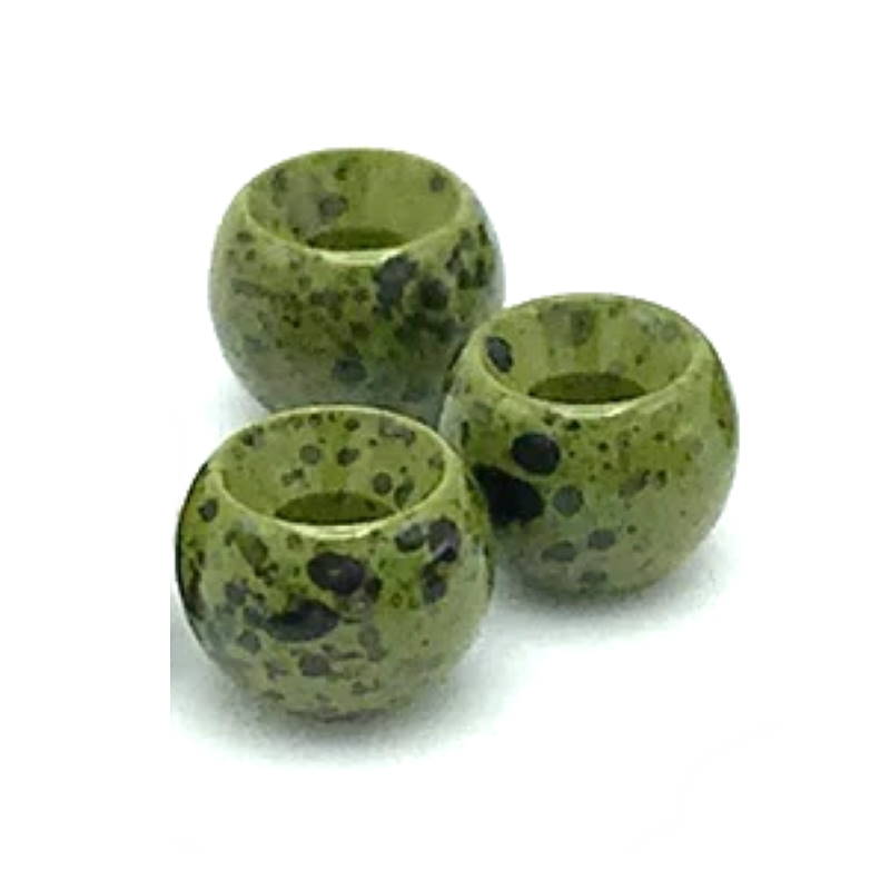 Hareline Tungsten Beads #240 Mottled Olive 5.5mm-24450