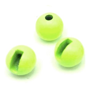 Hareline Tungsten Slot Beads Fluo Yello #142 5.5mm