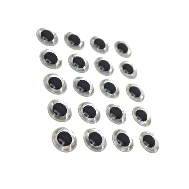 Hareline 3D Holographic Eyes 1/8 Silver #344-24497