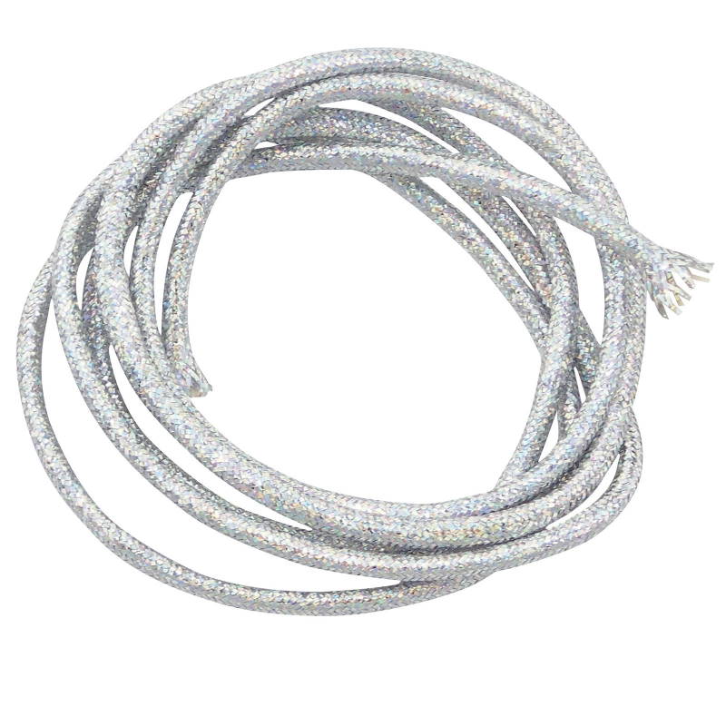 Hareline Holo Mylar Cord Small #344 Silver -24683
