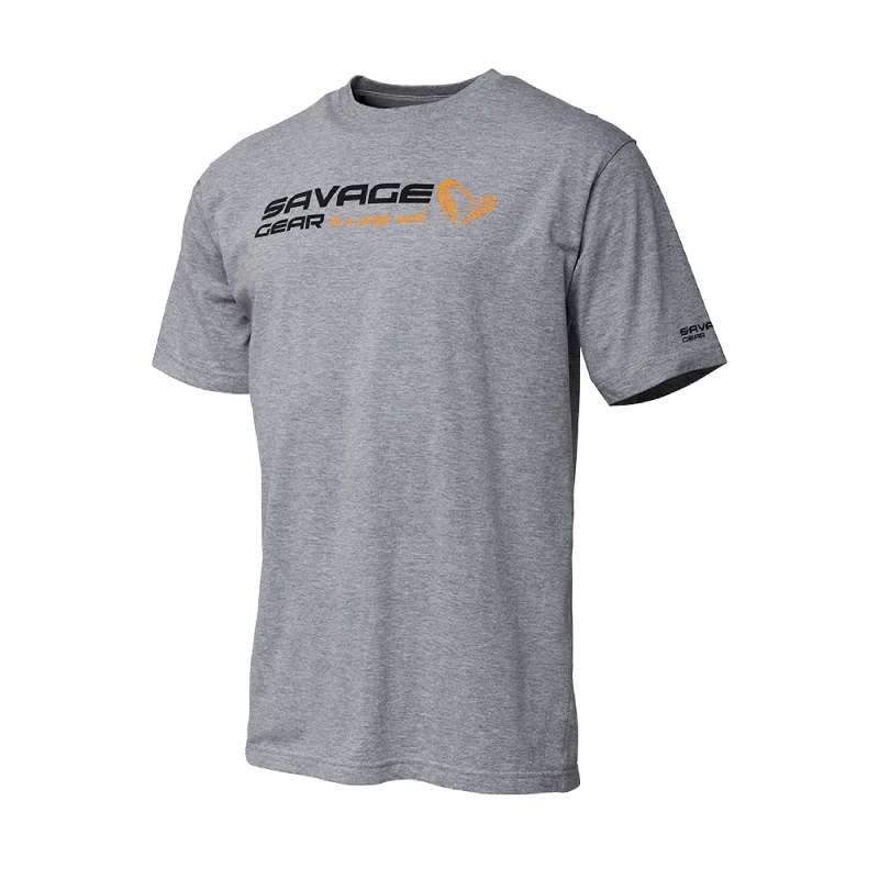 Savage Gear Signature Logo T-shirt Grey Melange M-73385