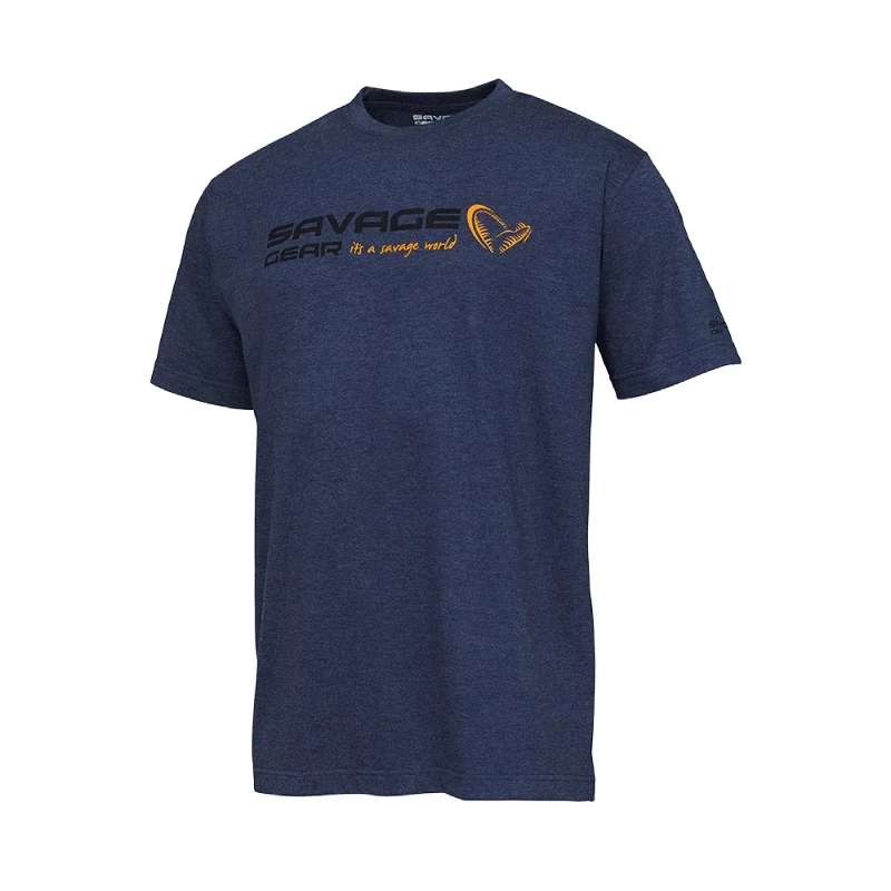 Savage Gear Signature Logo T-shirt BlueMelange XXL-73384