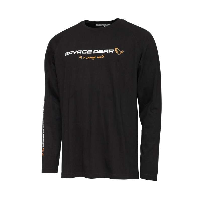 Savage Gear Signature T-shirt LS BlackCaviar S-73381