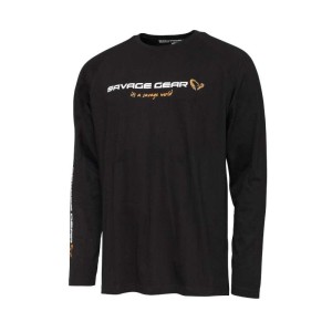 Savage Gear Signature T-shirt LS BlackCaviar XL