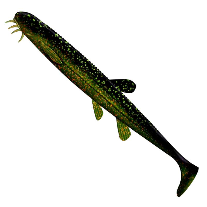 Libra Lures Musta Shad 132 Motor Oil Green 17.5cm -73490