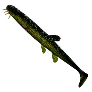 Libra Lures Musta Shad 132 Motor Oil Green 17.5cm 