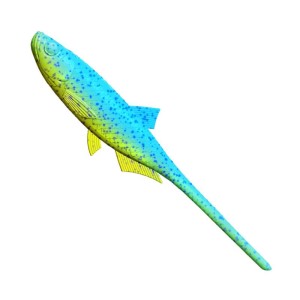 Libra Lures Bleak Slug-Tail Lime Chart/Blue 9cm 