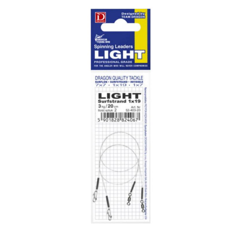 Dragon Light Surfstrand 1x19 3kg 25cm-29754