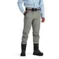 Spodniobuty Simms Freestone Pant Smoke – na sylwetce, z przodu