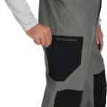 Spodnie przeciwdeszczowe Simms Vapor Elite Bib Gunmetal – kieszeń na udzie