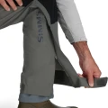 Spodnie przeciwdeszczowe Simms Vapor Elite Bib Gunmetal – zamek w dolnym szwie bocznym