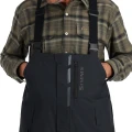 Spodnie ocieplane Simms Challenger Insulated Bib Black – kieszenie na piersi i zamek przedni