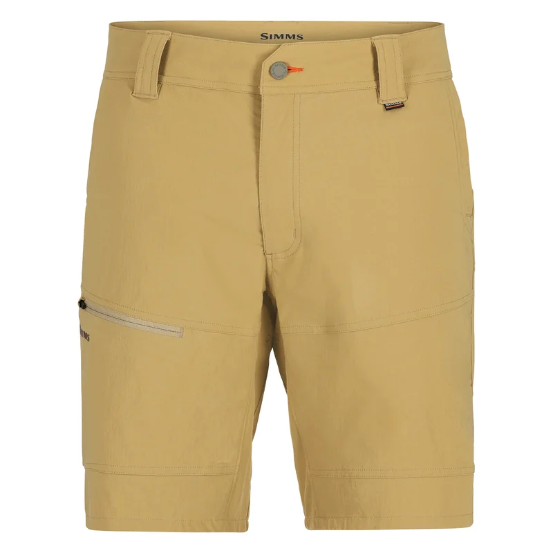 Spodenki wędkarskie Simms Guide Short Camel – przód