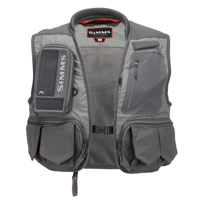 Kamizelka wędkarska Simms Freestone Vest Pewter – przód