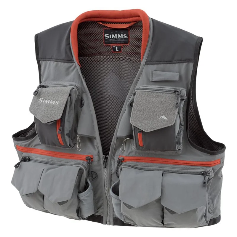 Kamizelka wędkarska Simms Guide Vest Steel – przód